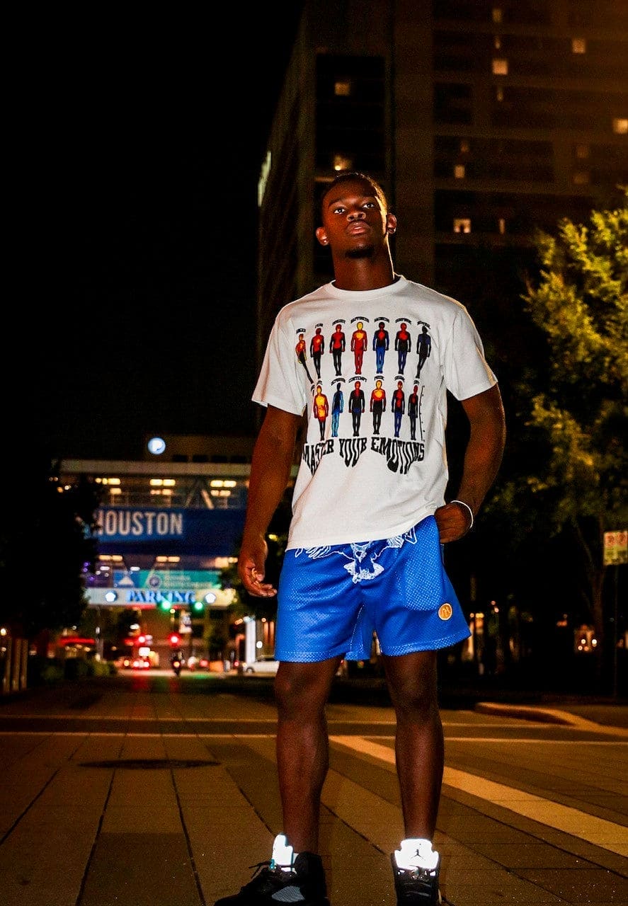 BLUE - "EagLE" Mesh Shorts - Fortunato Fashion Collective