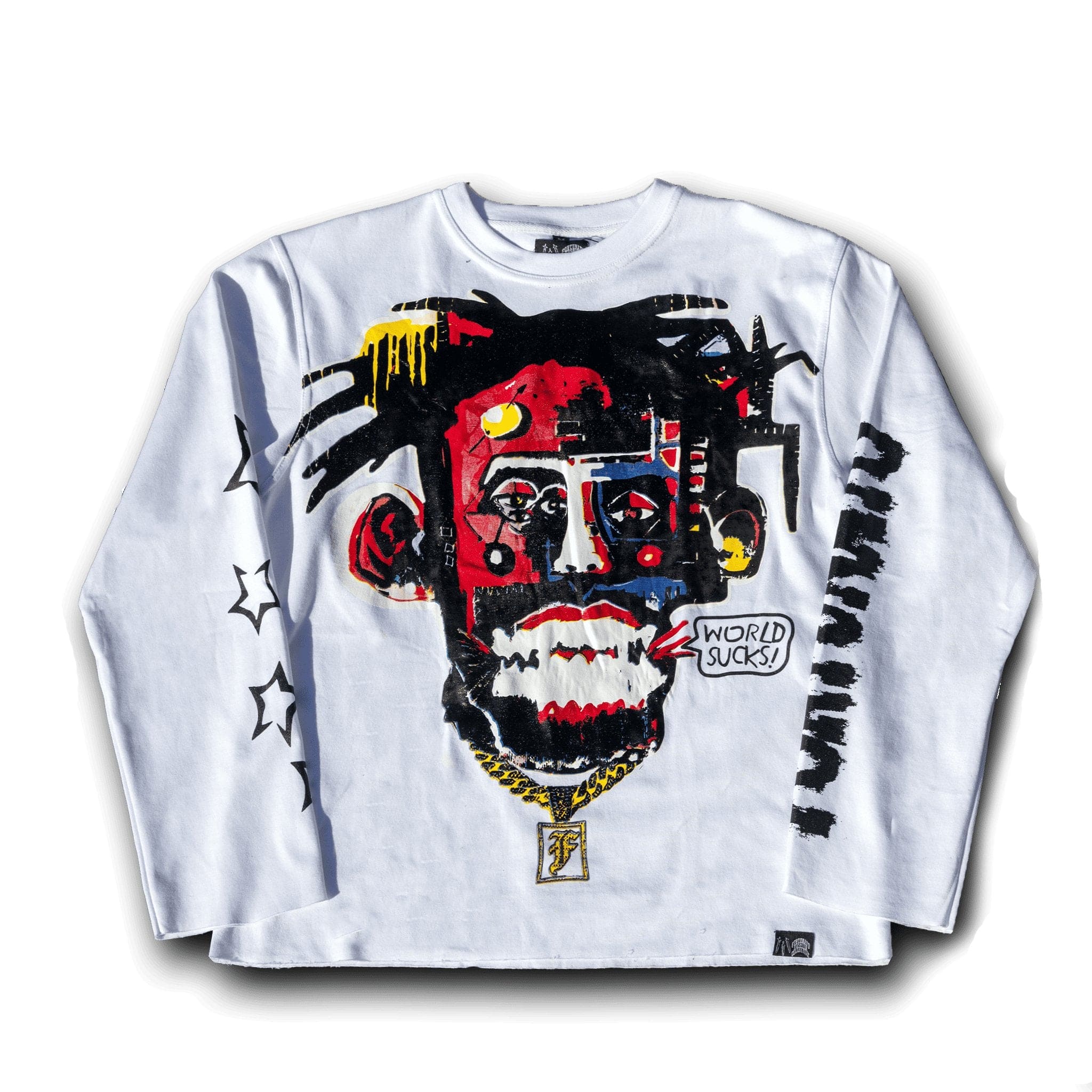 White "World Sucks" Long sleeve Tee - Fortunato Fashion Collective