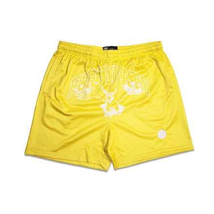 YELLOW - "EagLE" Mesh Shorts - Fortunato Fashion Collective